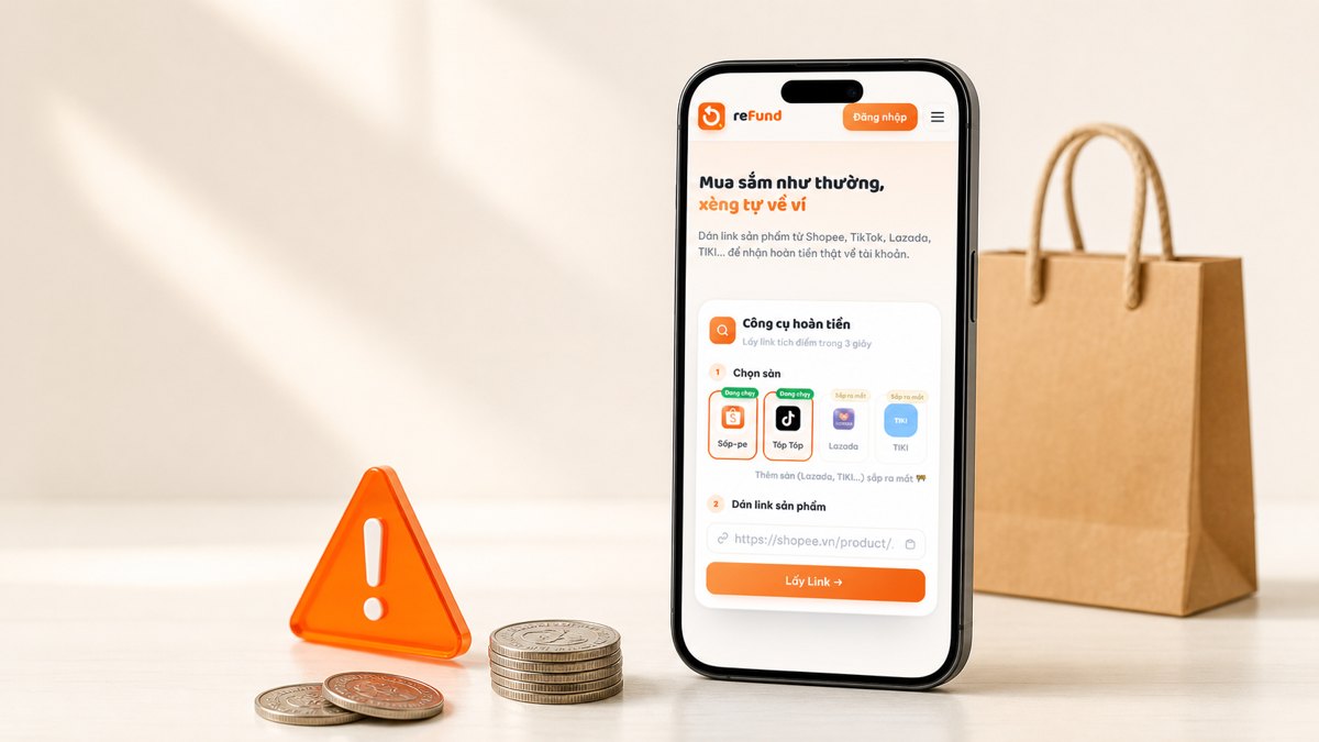 Các sai lầm khiến mất cashback Shopee khi dùng app hoàn tiền Refund
