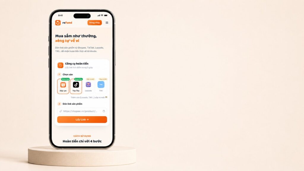 App hoàn tiền Shopee nào tốt nhất 2026 — Refund