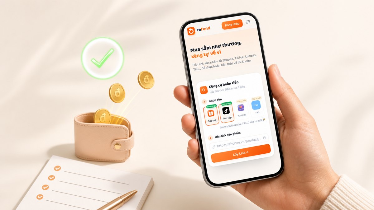 Cách mua đúng để nhận đủ cashback Shopee với app hoàn tiền Refund