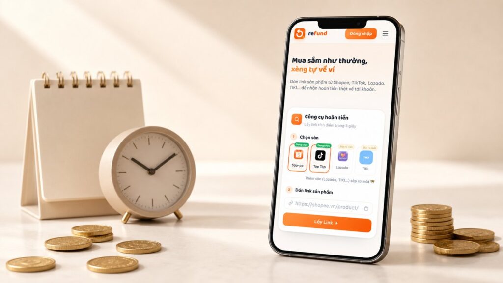 Hoàn tiền Shopee bao lâu về ví trên app Refund