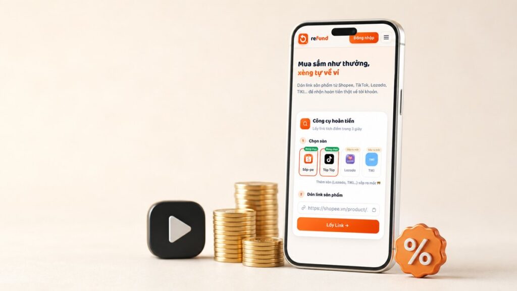 Hoàn tiền TikTok Shop bao nhiêu phần trăm với app Refund