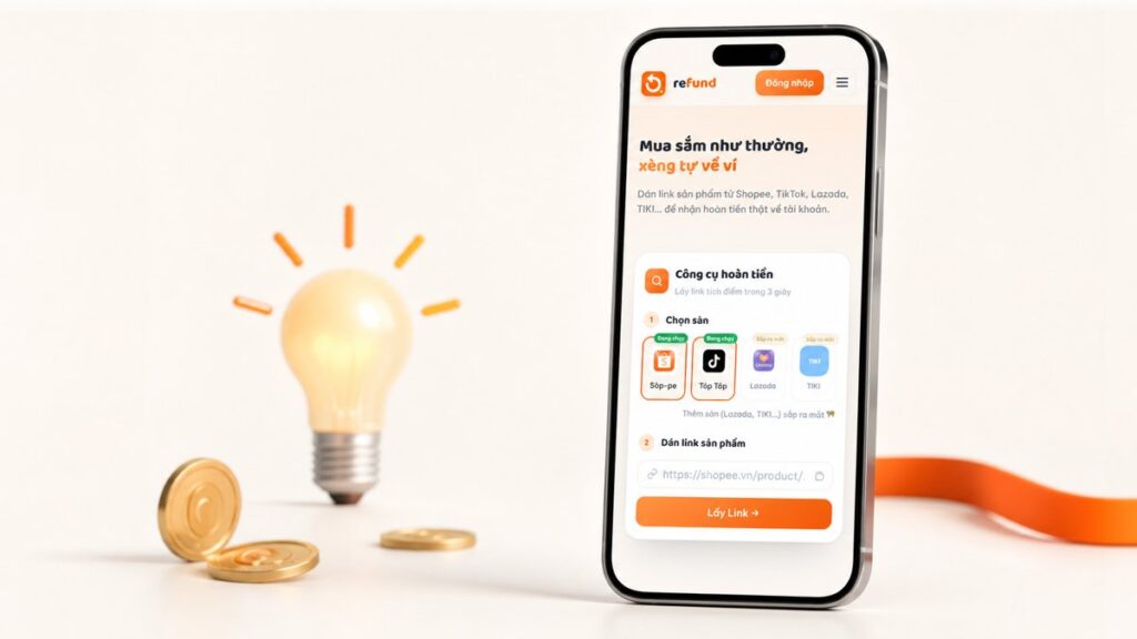 Mẹo dùng app Refund hiệu quả nhận cashback