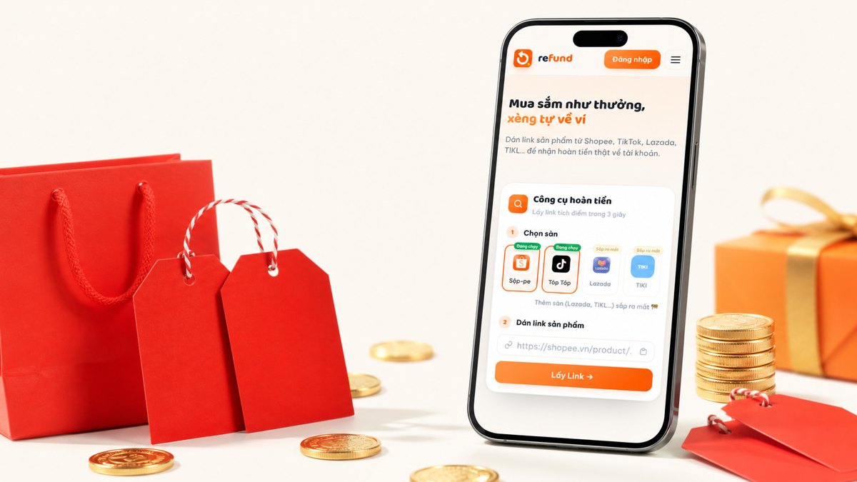 Săn sale ngày đôi kèm hoàn tiền với app Refund